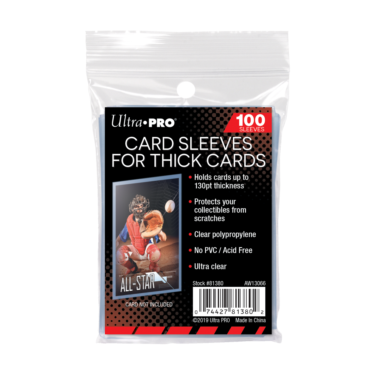 130PT Thick Card Sleeves for Standard Size Cards