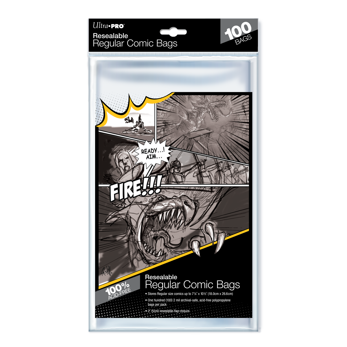 Regular Size Resealable Comic Bags (100ct)