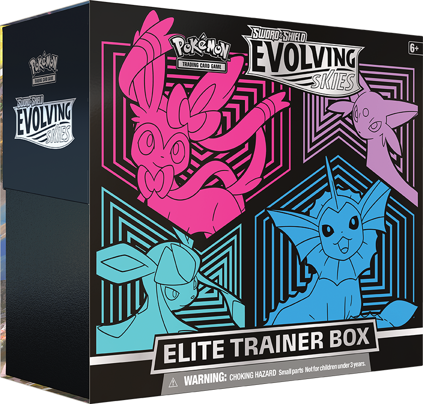 Pokemon Sword & Shield: Evolving Skies - Elite Trainer Box (Glaceon/Vaporeon/Sylveon/Espeon)