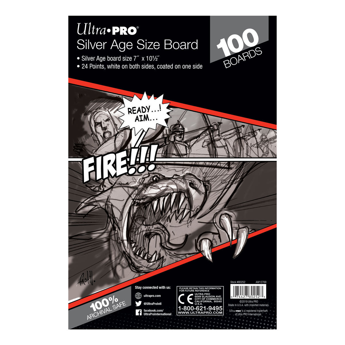 Silver Age Size Comic Boards (100ct)