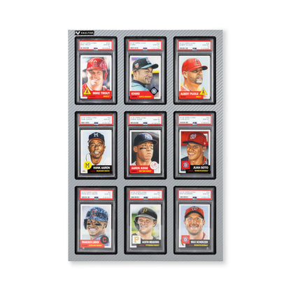 Card Display (PSA/CGC) 9-Card / 5 Pack / Silver Carbon Card Display (PSA/CGC) 9-Card / 5 Pack / Silver Carbon