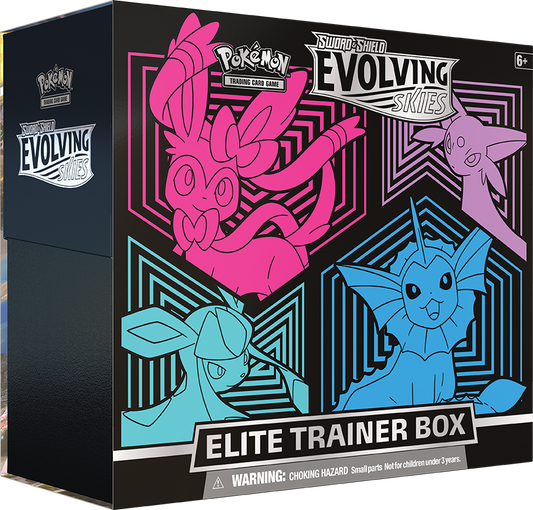 Pokemon Sword & Shield: Evolving Skies - Elite Trainer Box (Glaceon/Vaporeon/Sylveon/Espeon)